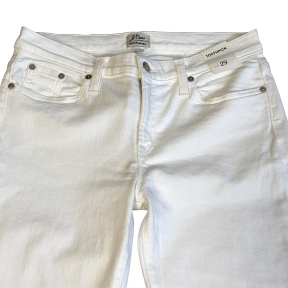 J. Crew White 9” Toothpick Jeans Size 29 #1790 NWT - Picture 6 of 10